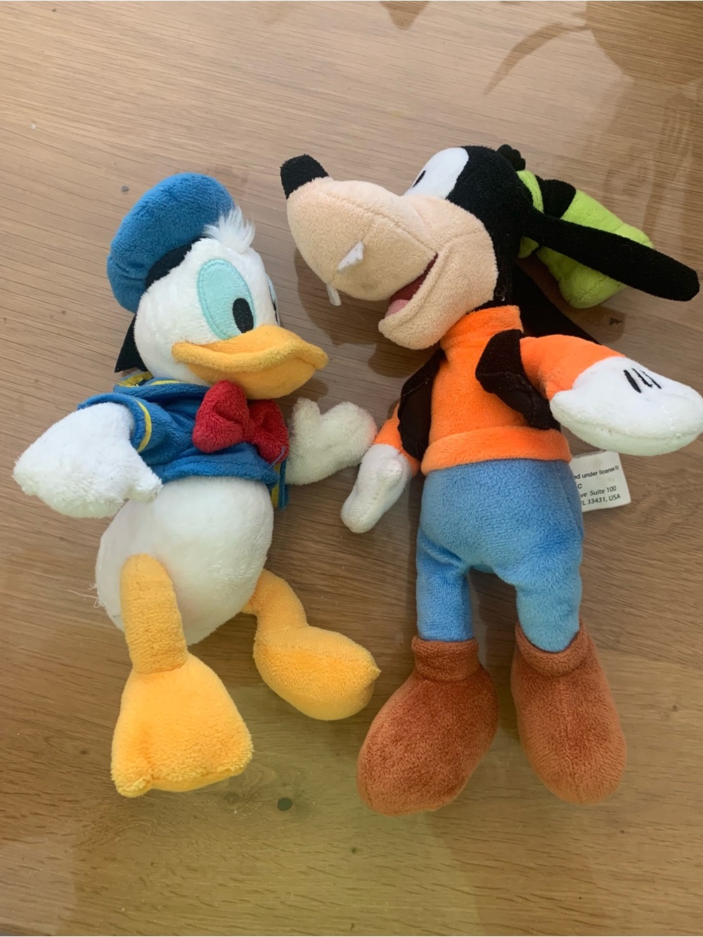 Disney Donald Duck & Goofy Plush Pair - Blue, Orange, Yellow, Green, Red
